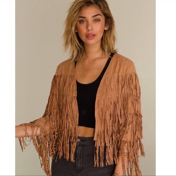 RAGA Jackets & Blazers - 12. Raga Wild West Faux Suede Fringe Jacket